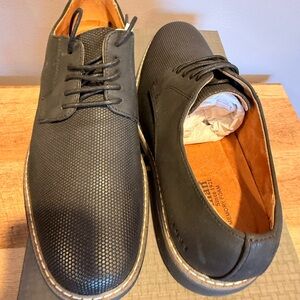 Freeman Men's Black Casual Lace-Up Shoes Memory Foam